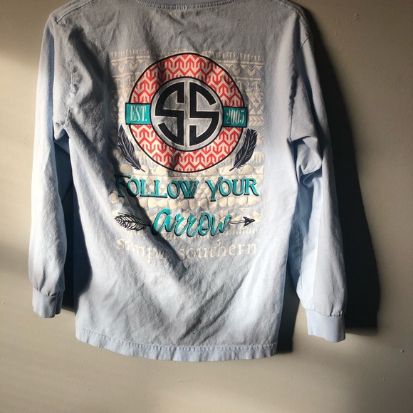 Simply Southern Light Blue Long Sleeve! 3/$20 😍 - Picture 3 of 3